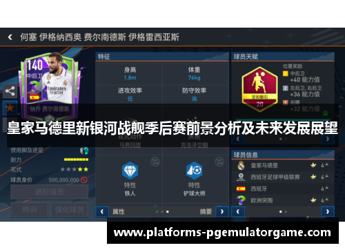 皇家马德里新银河战舰季后赛前景分析及未来发展展望